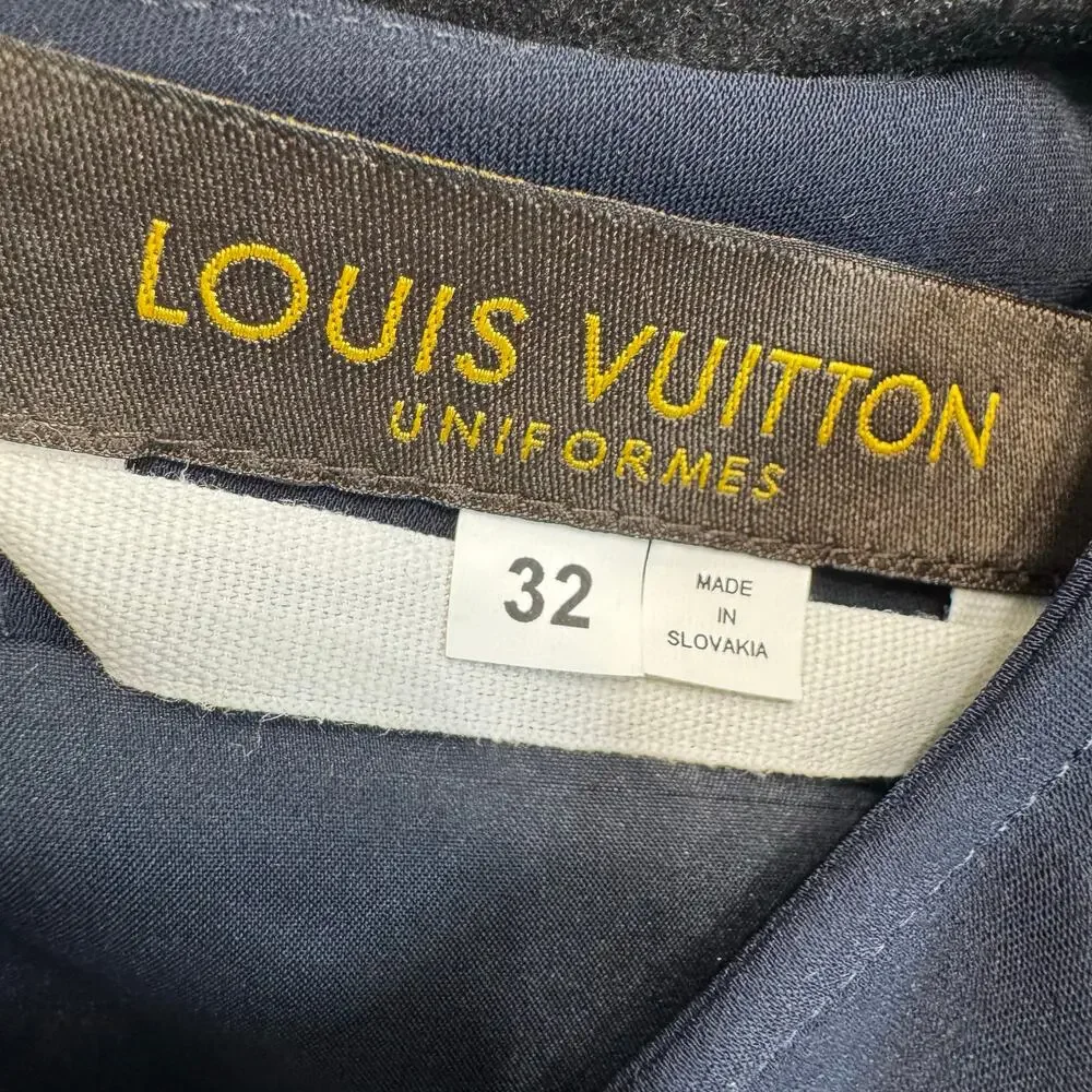 Louis Vuitton Uniformes Navy Fit & Flare Mini Dress Classic Office Sz 32 -2